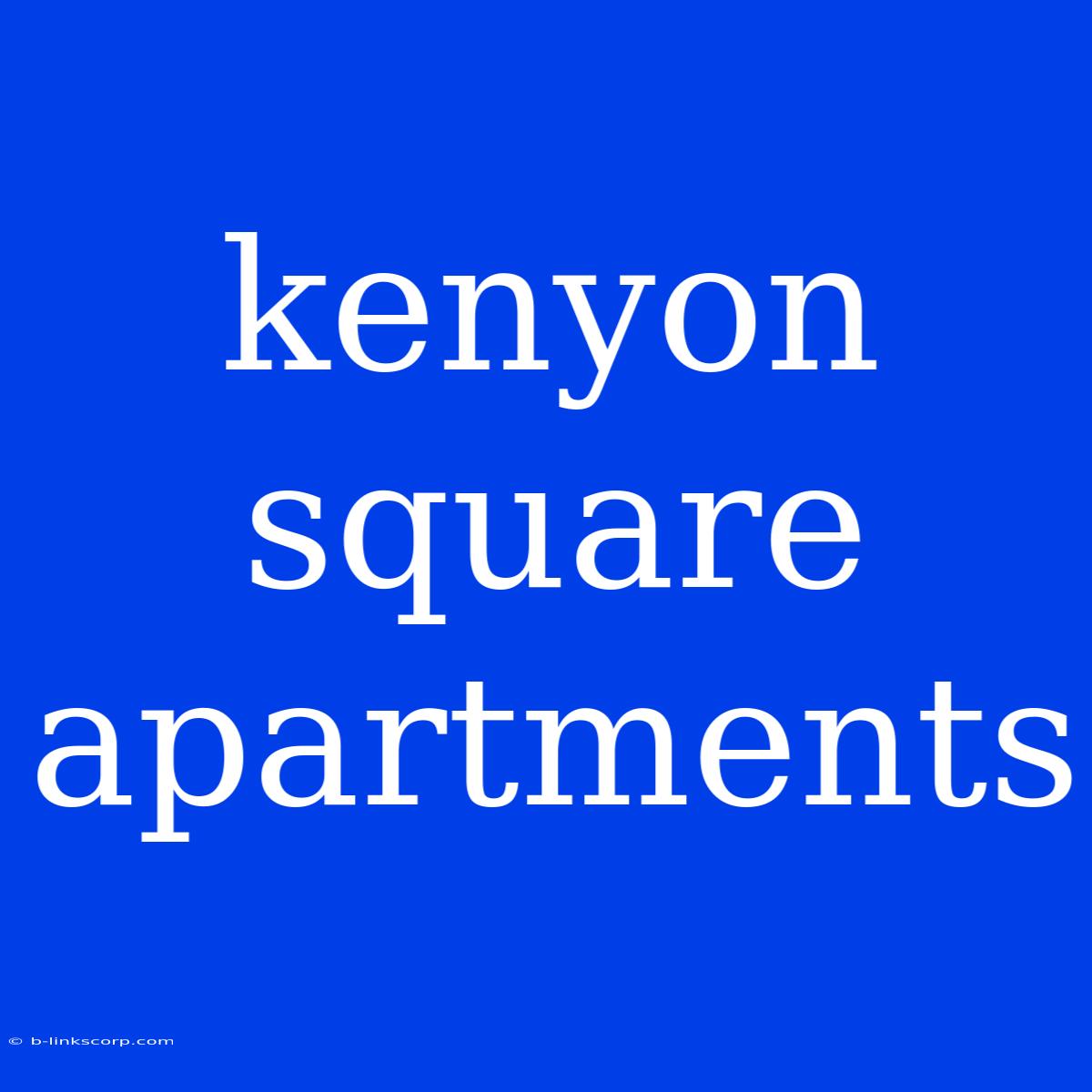 Kenyon Square Apartments