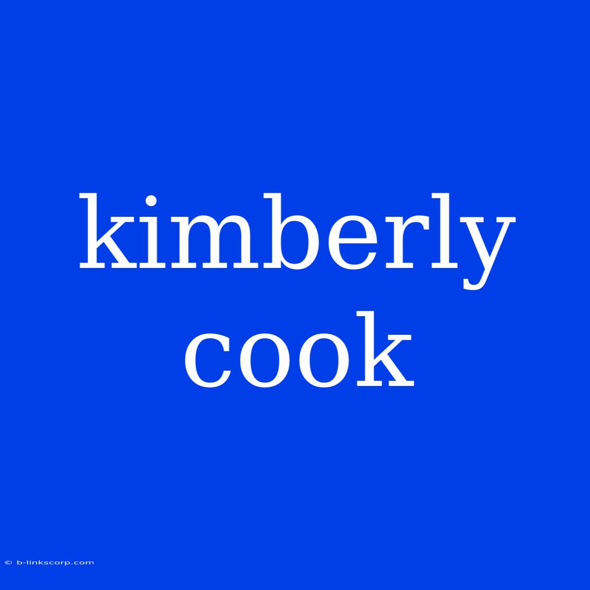 Kimberly Cook