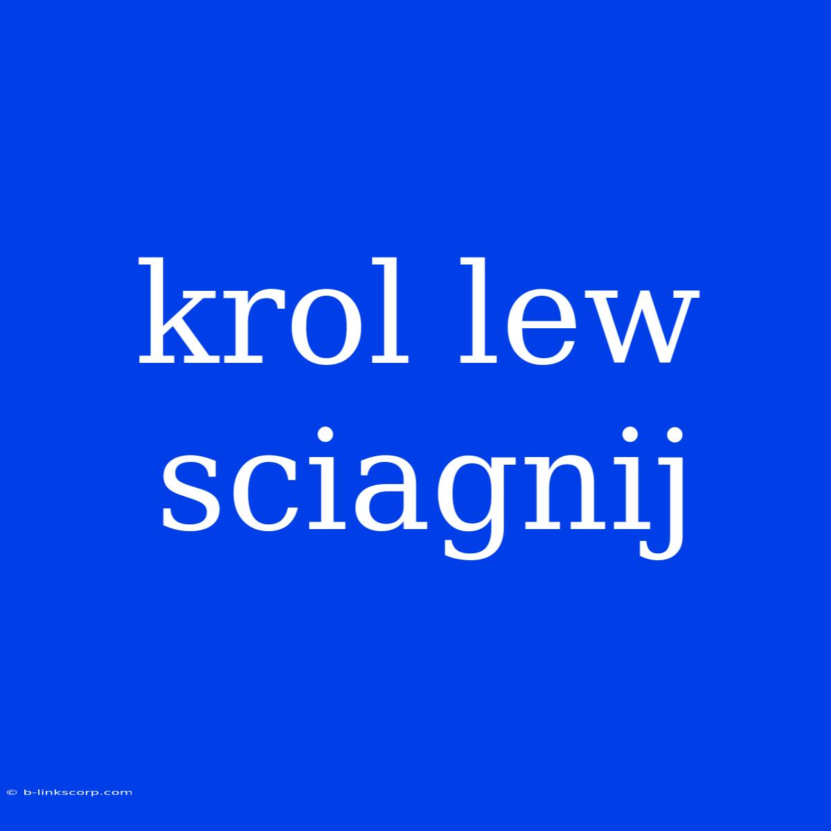 Krol Lew Sciagnij