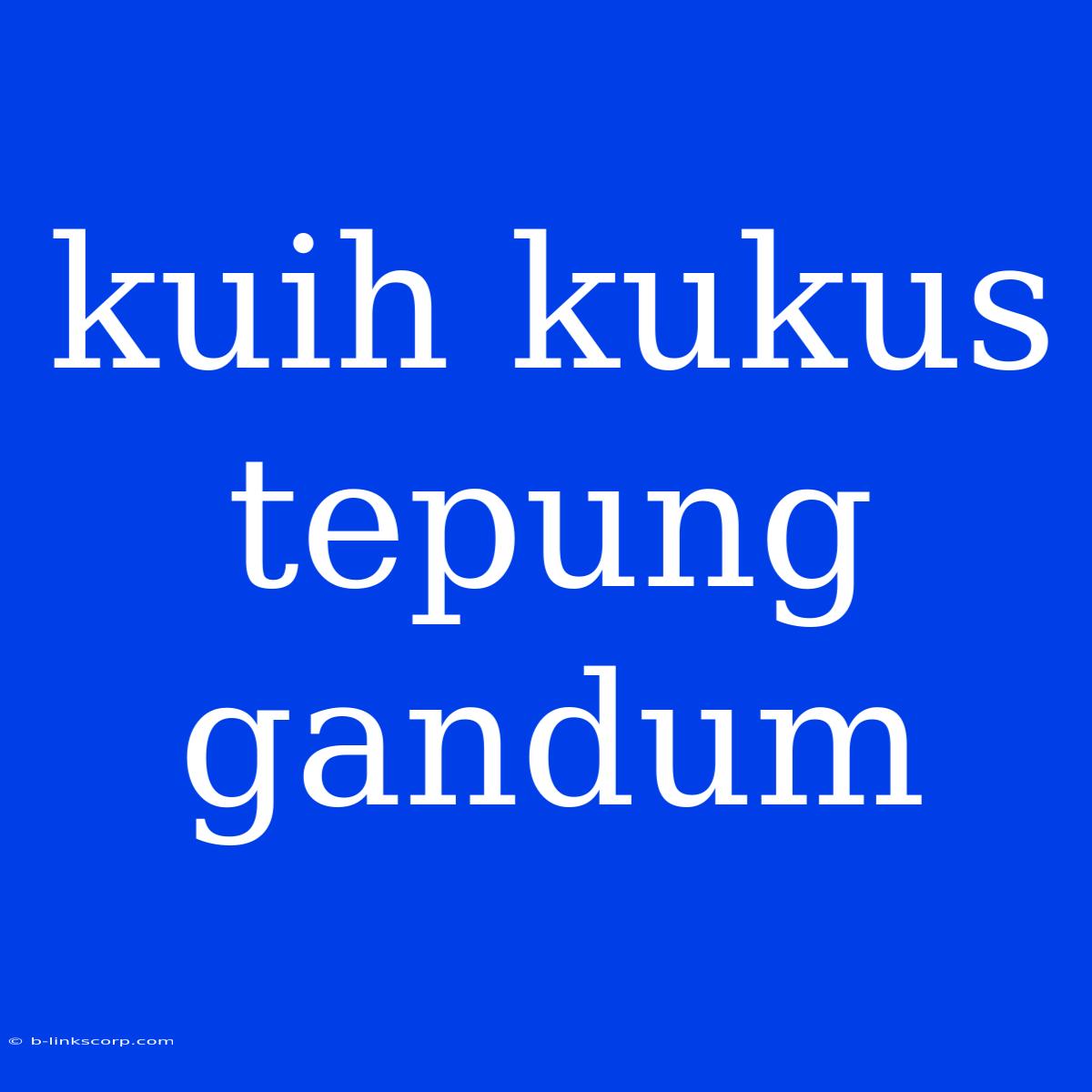 Kuih Kukus Tepung Gandum