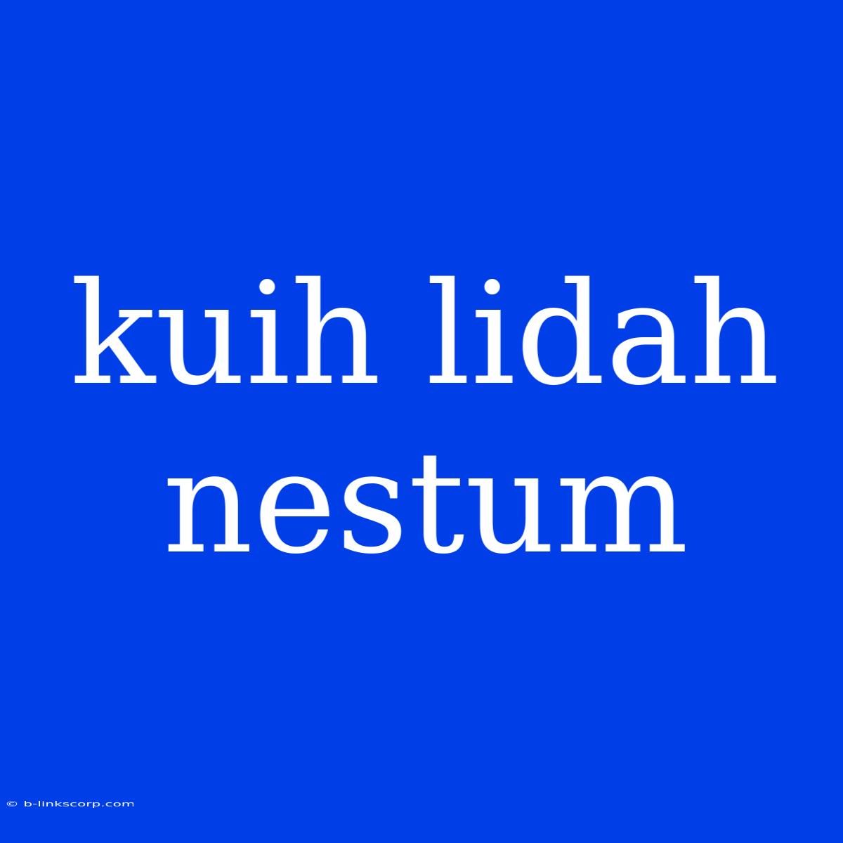 Kuih Lidah Nestum