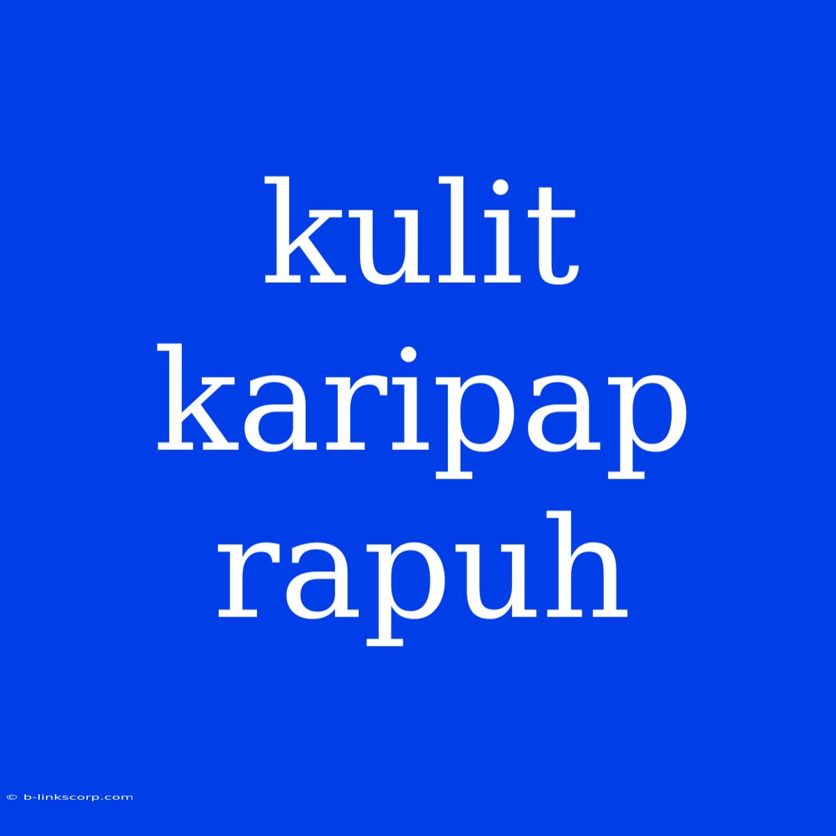 Kulit Karipap Rapuh