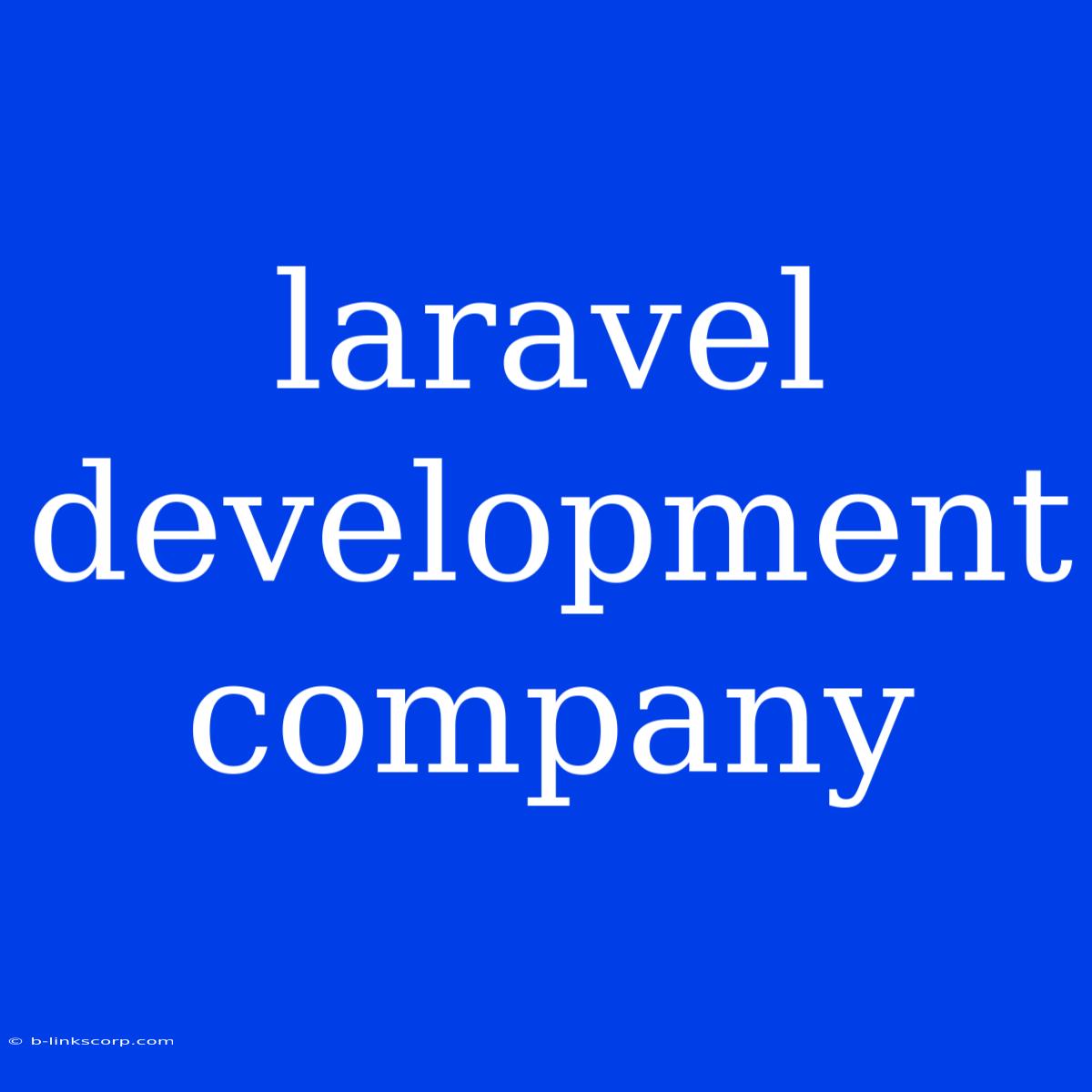 Laravel Development Company