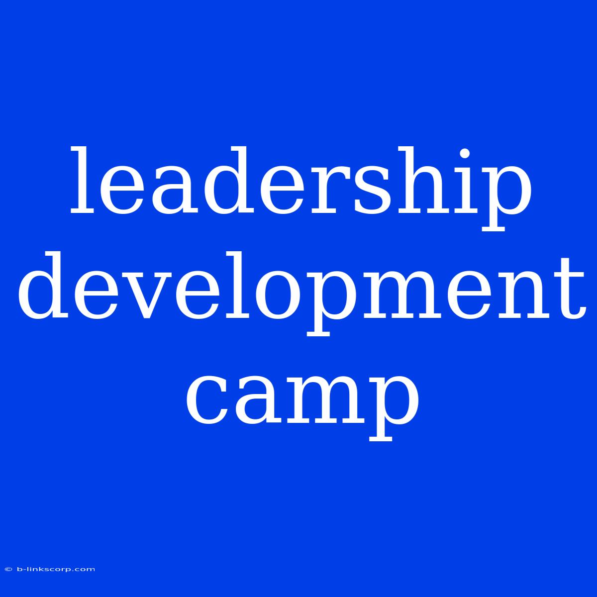 Leadership Development Camp