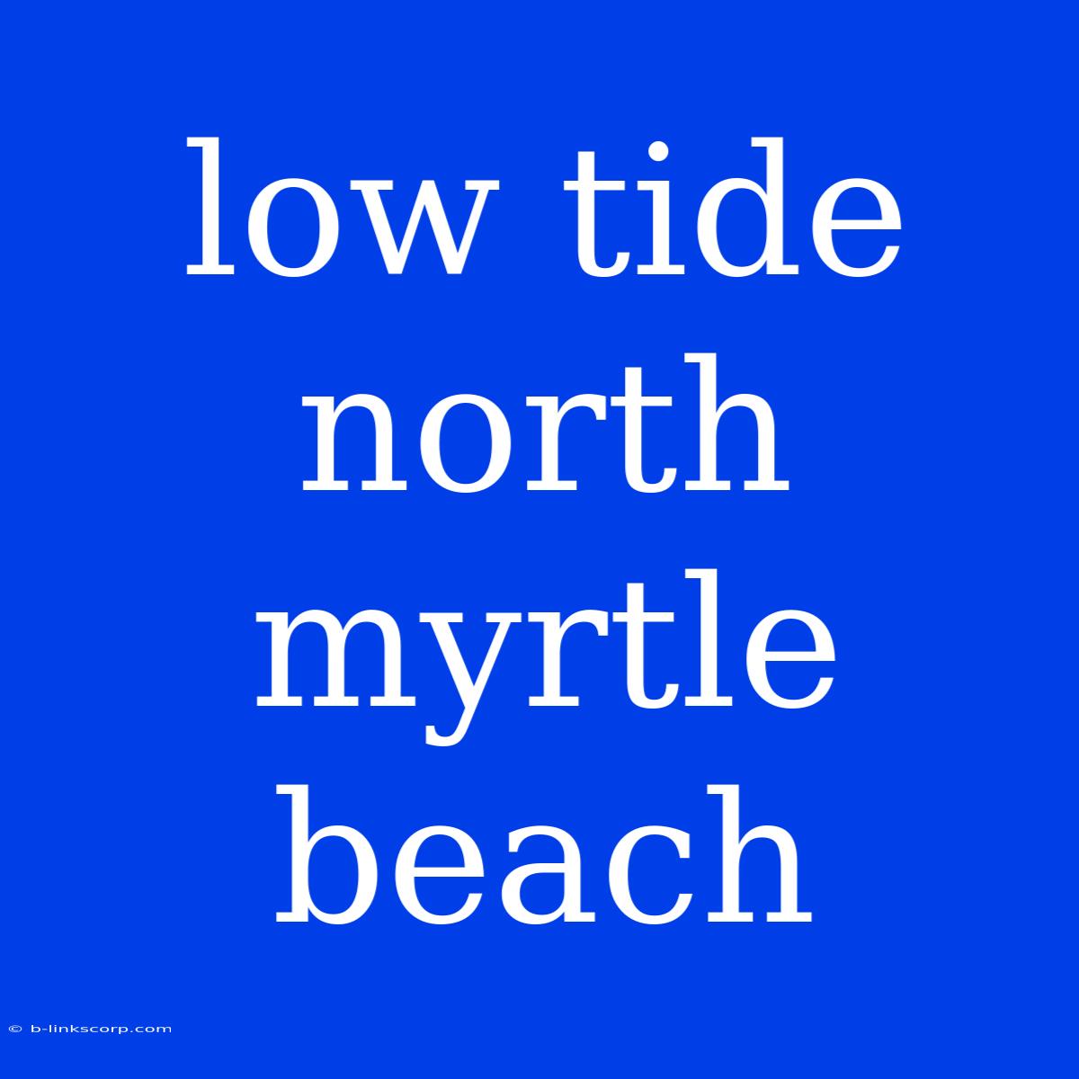 Low Tide North Myrtle Beach