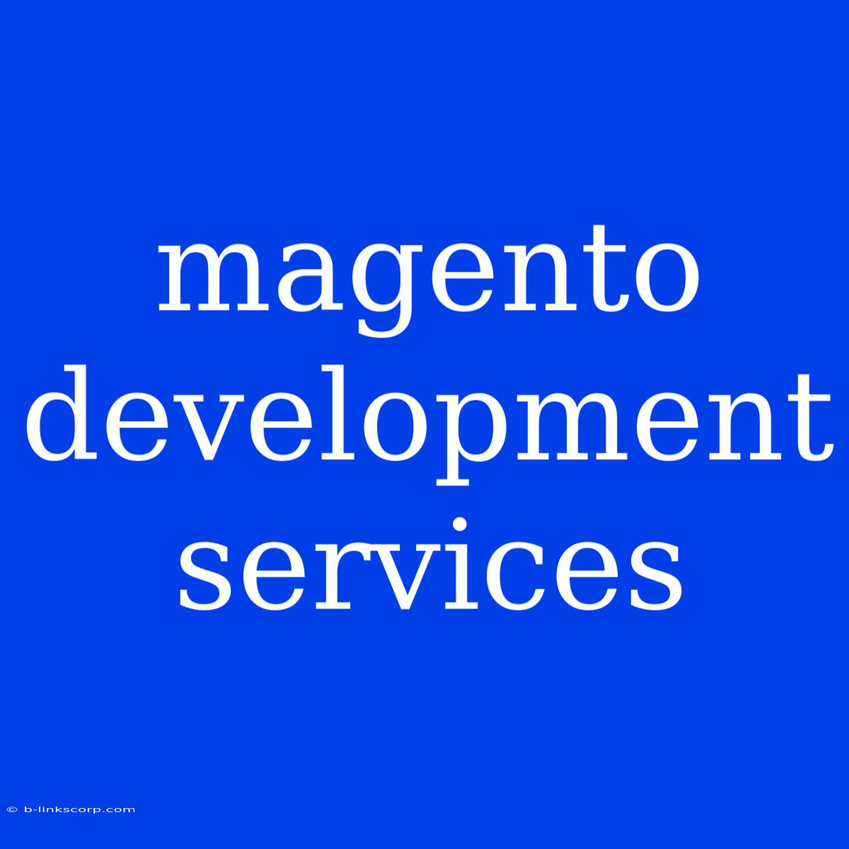 Magento Development Services