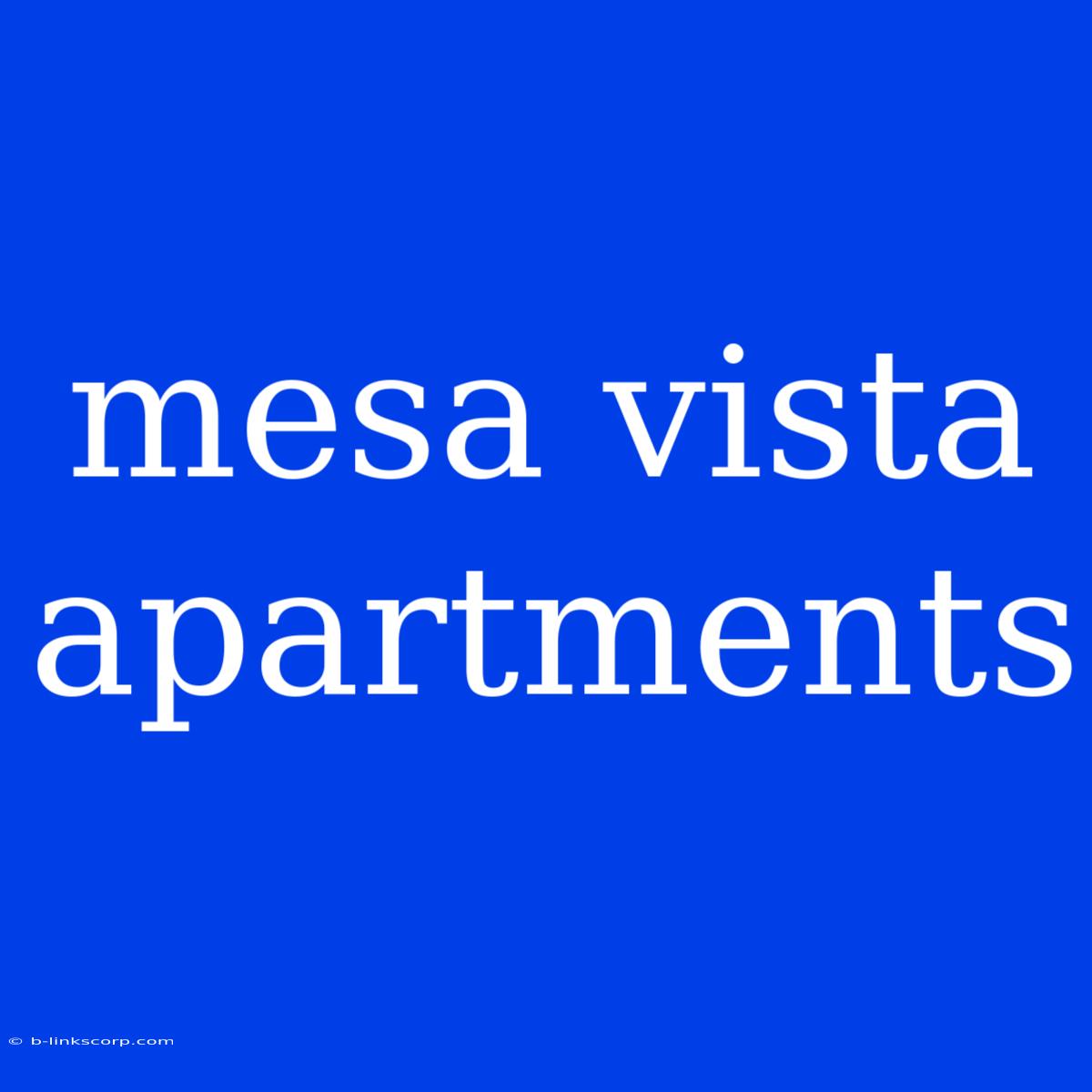 Mesa Vista Apartments