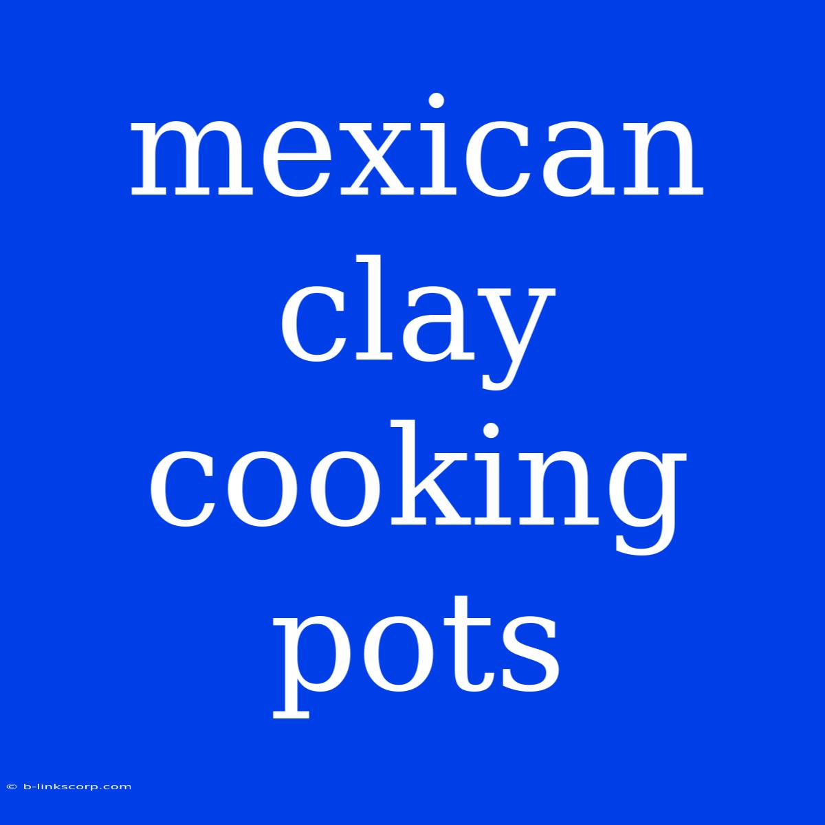 Mexican Clay Cooking Pots