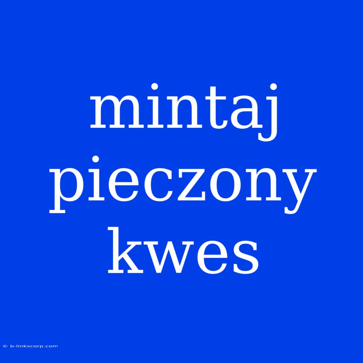 Mintaj Pieczony Kwes