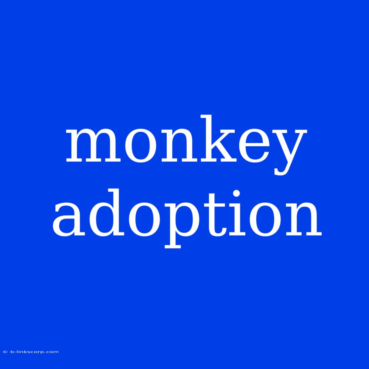 Monkey Adoption