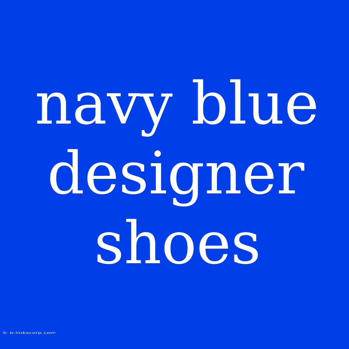 Navy Blue Designer Shoes