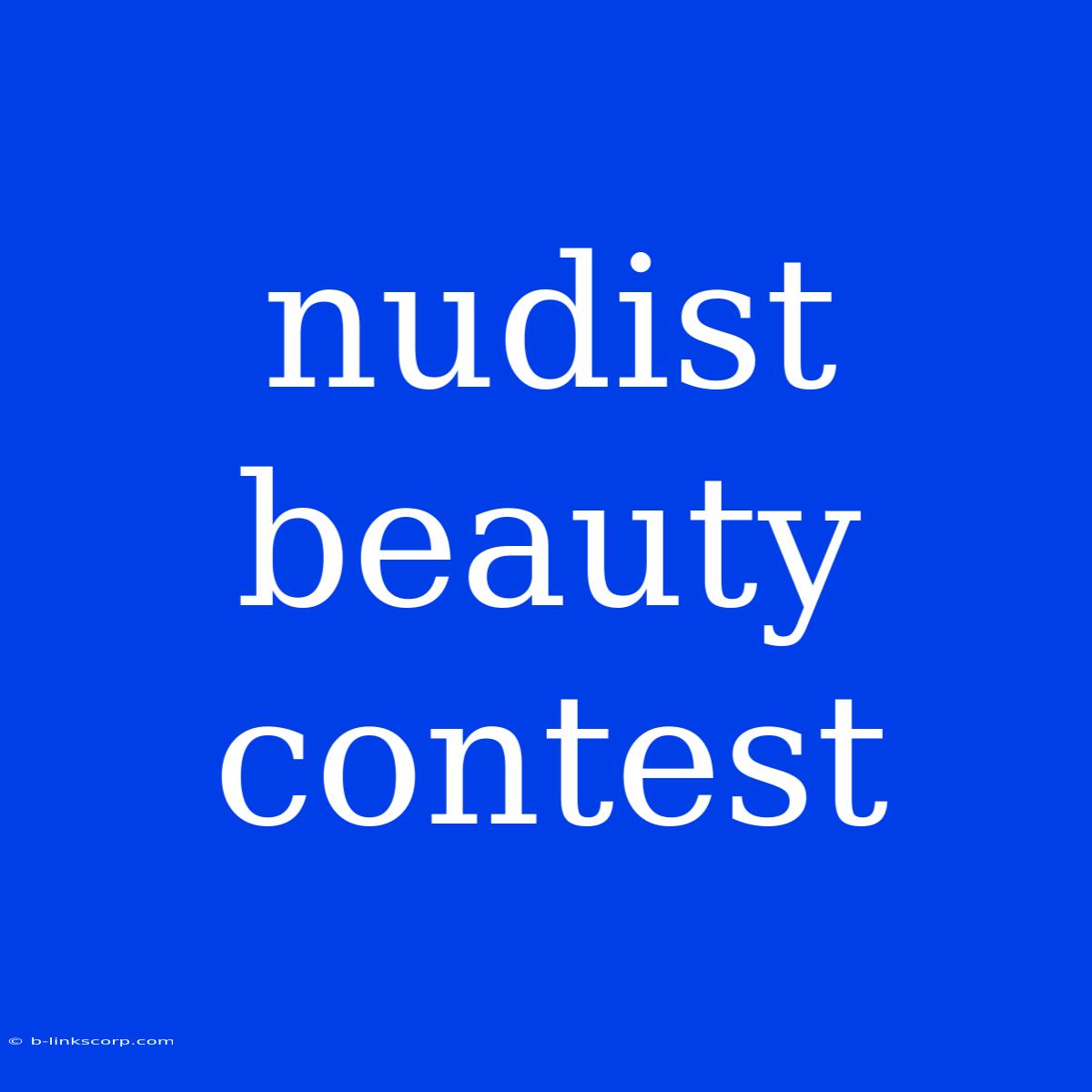 Nudist Beauty Contest