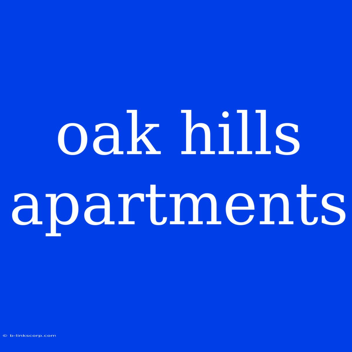 Oak Hills Apartments