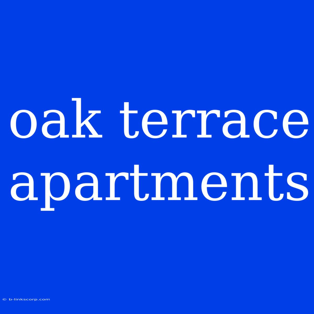 Oak Terrace Apartments