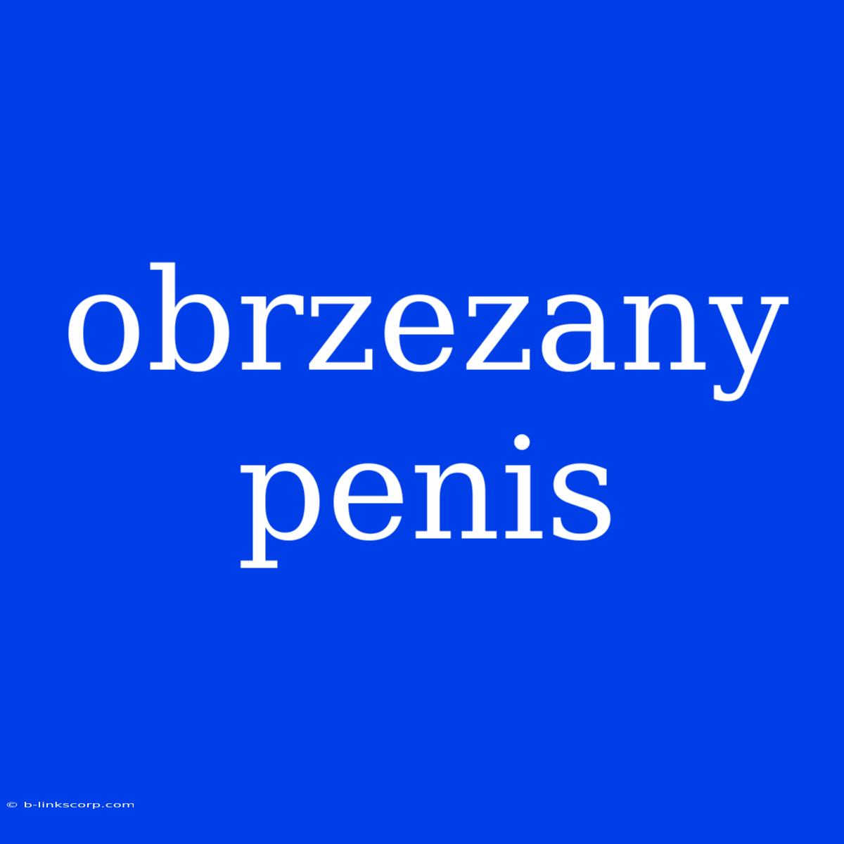 Obrzezany Penis