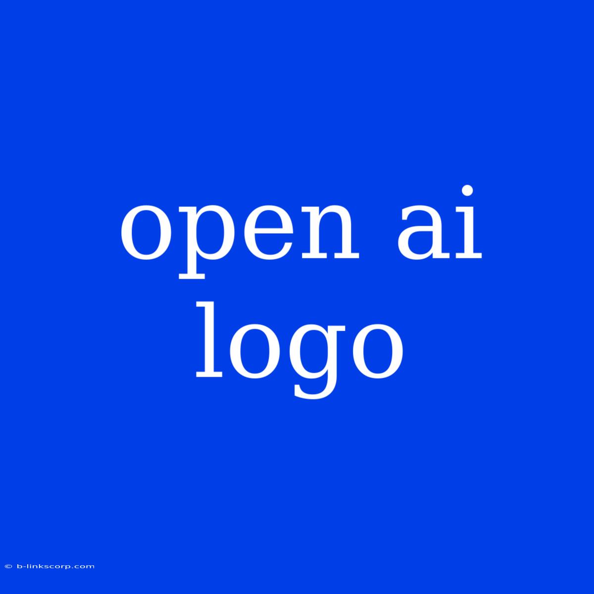 Open Ai Logo