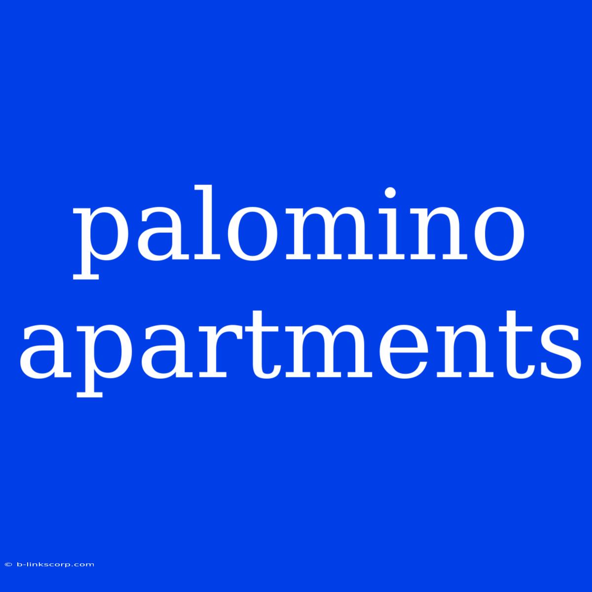 Palomino Apartments