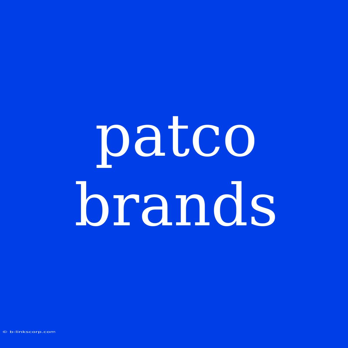 Patco Brands