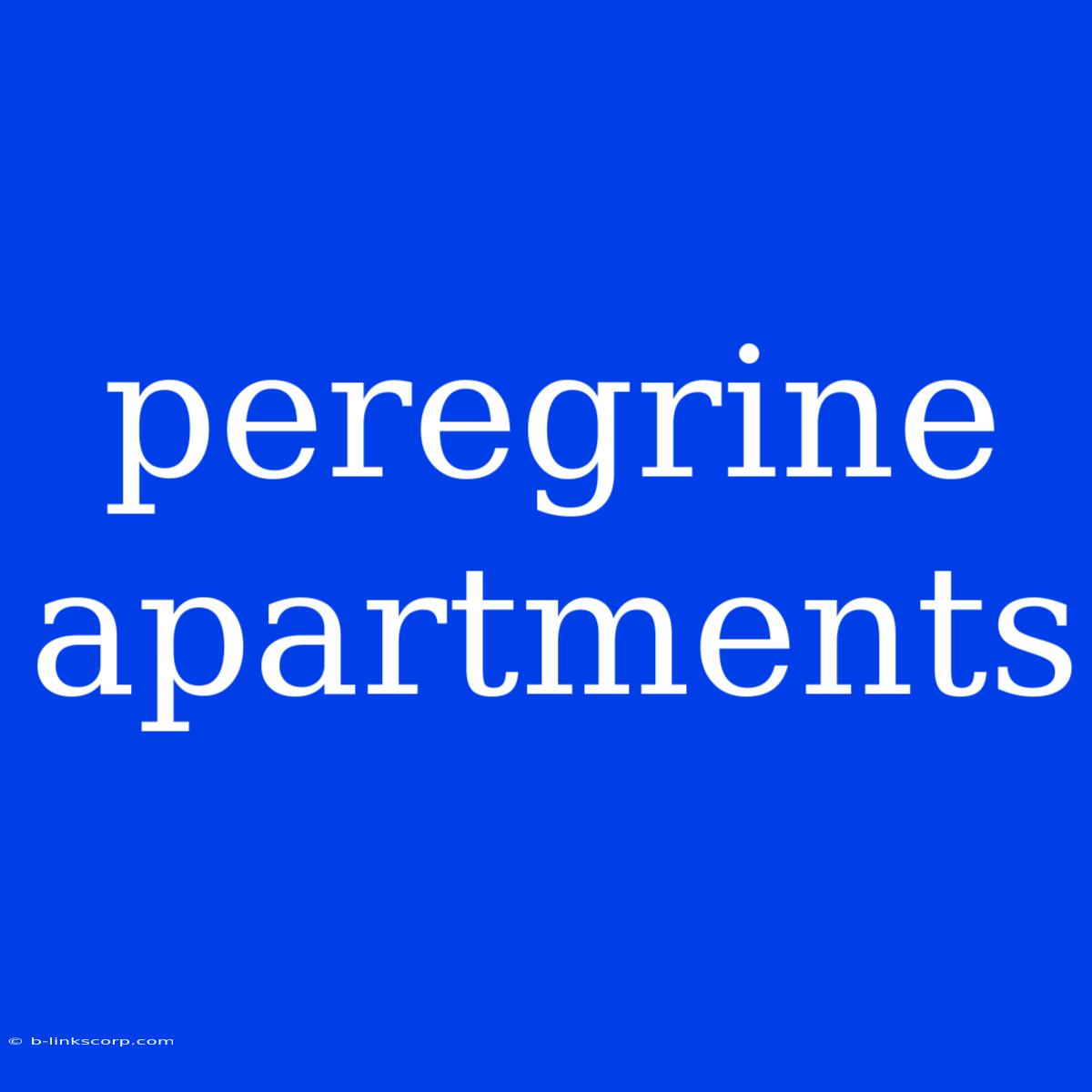 Peregrine Apartments