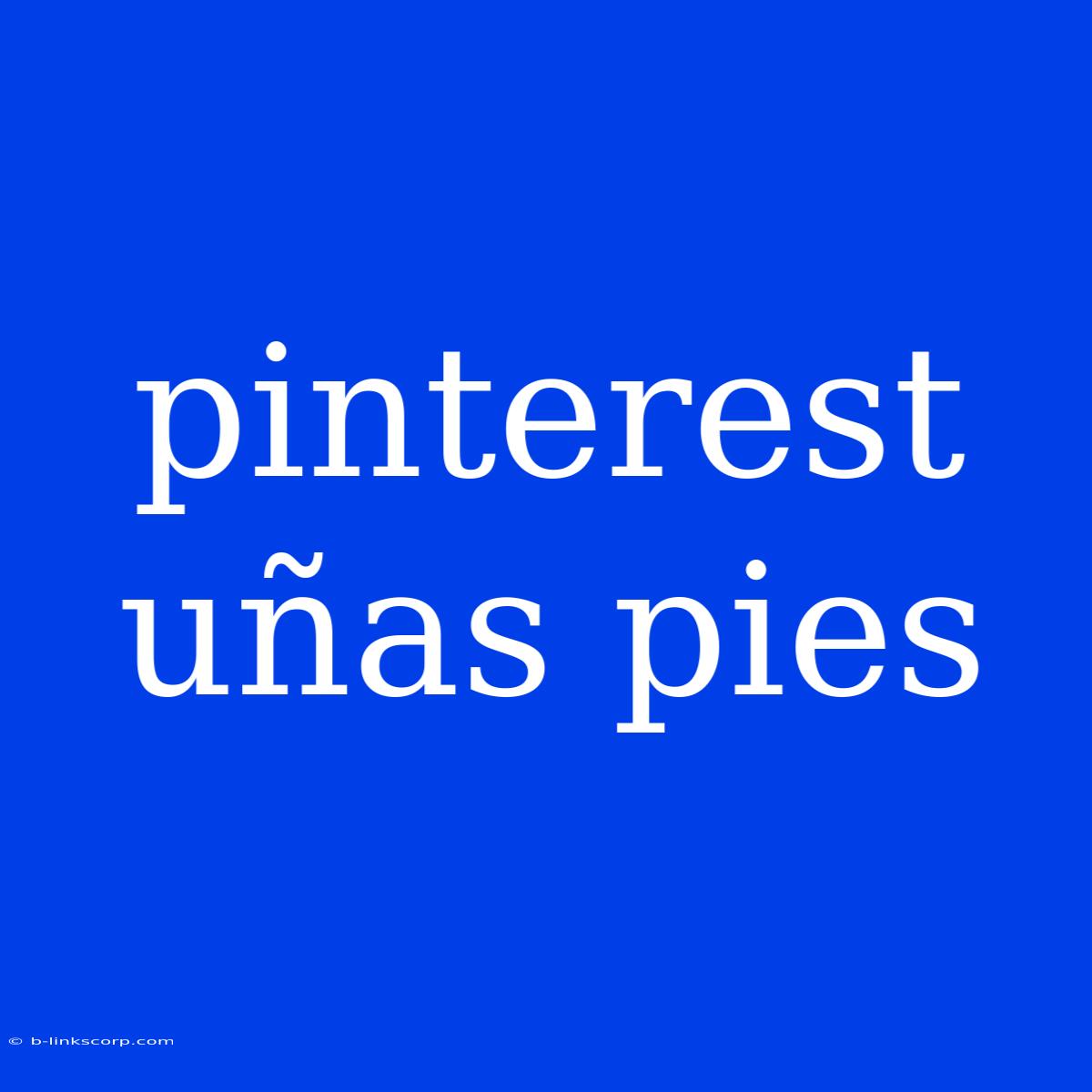 Pinterest Uñas Pies