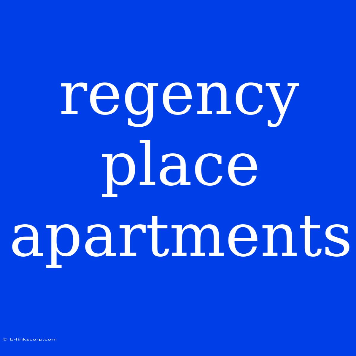 Regency Place Apartments