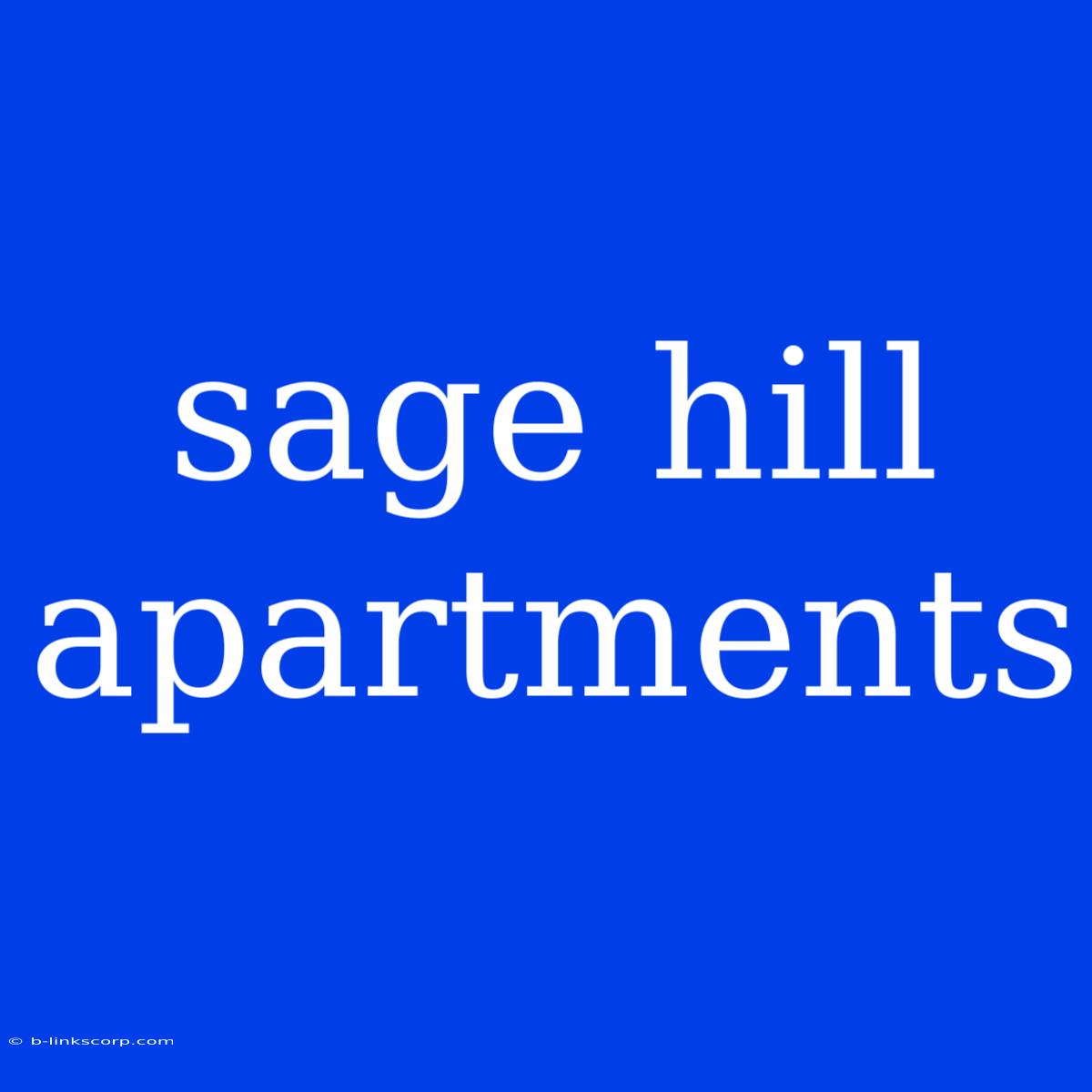 Sage Hill Apartments