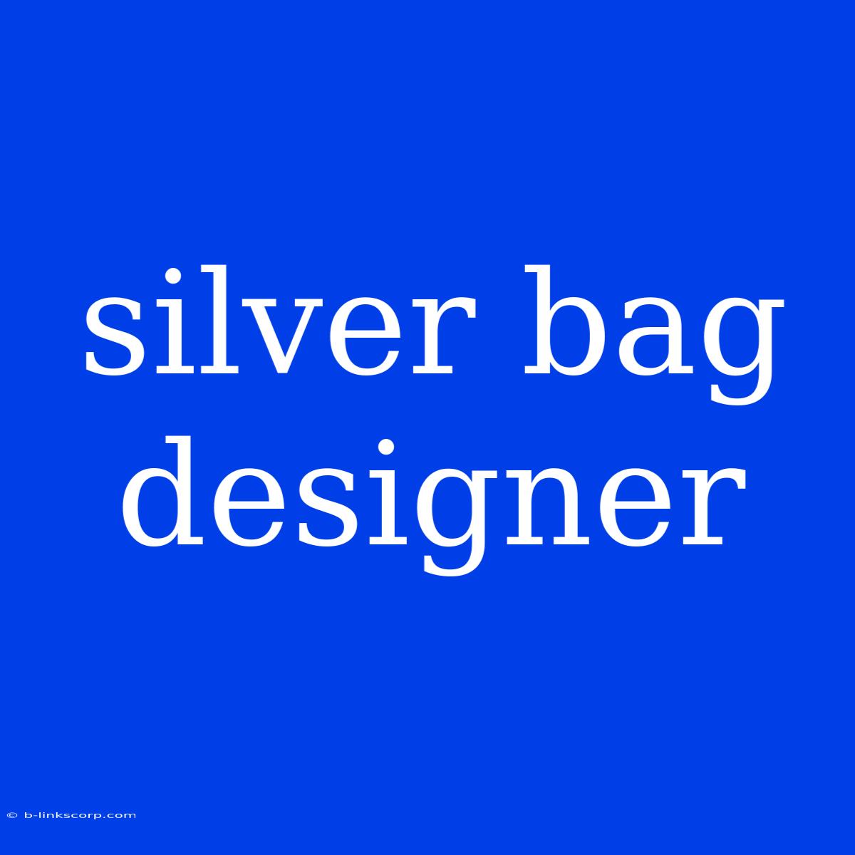 Silver Bag Designer