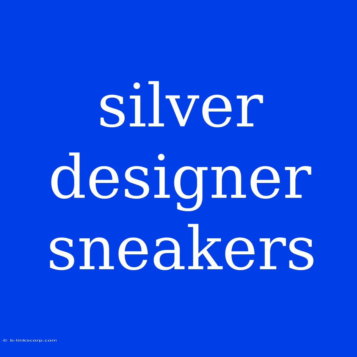 Silver Designer Sneakers