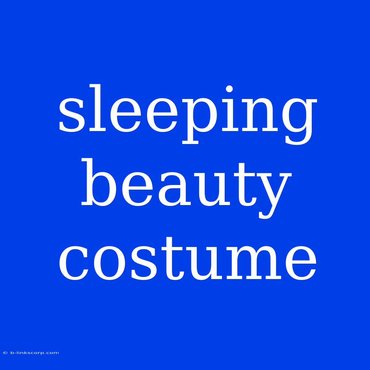 Sleeping Beauty Costume