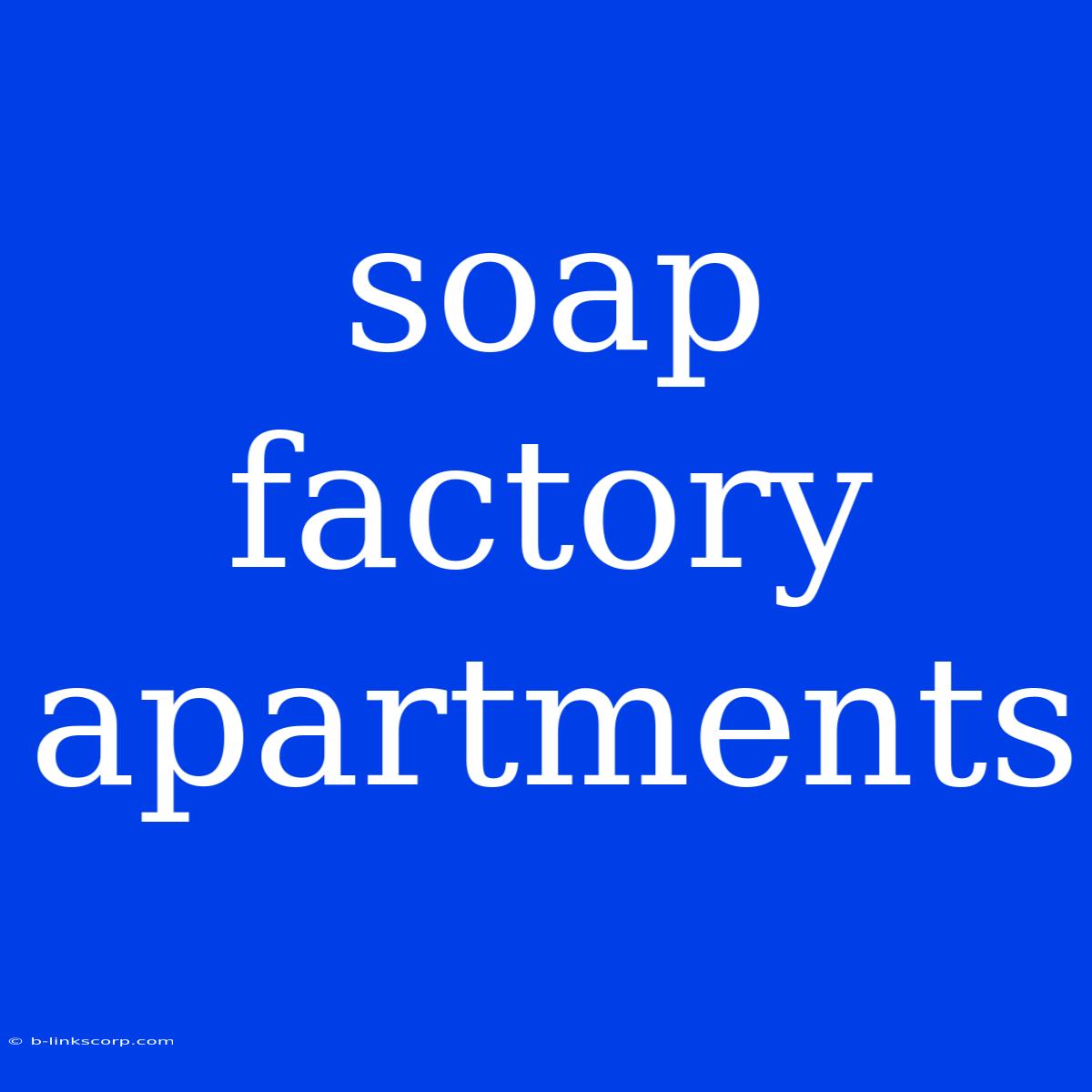 Soap Factory Apartments