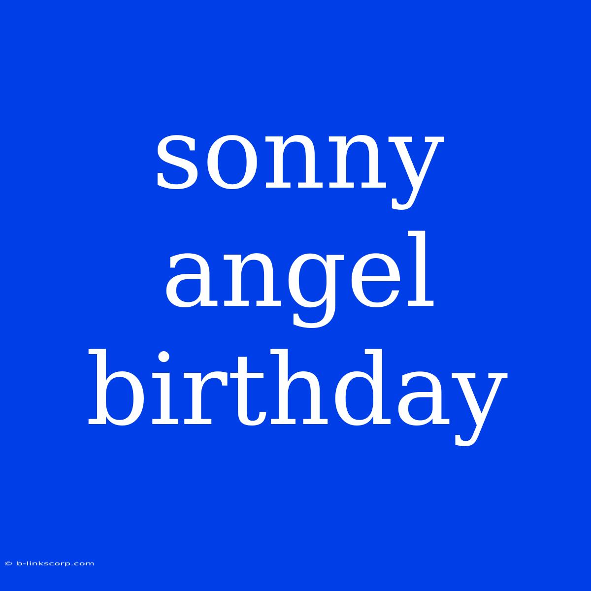 Sonny Angel Birthday