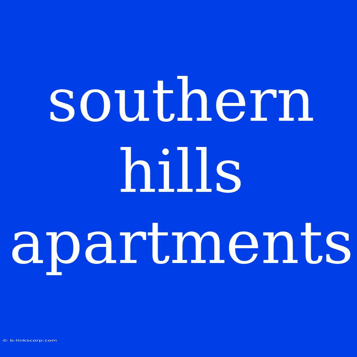 Southern Hills Apartments