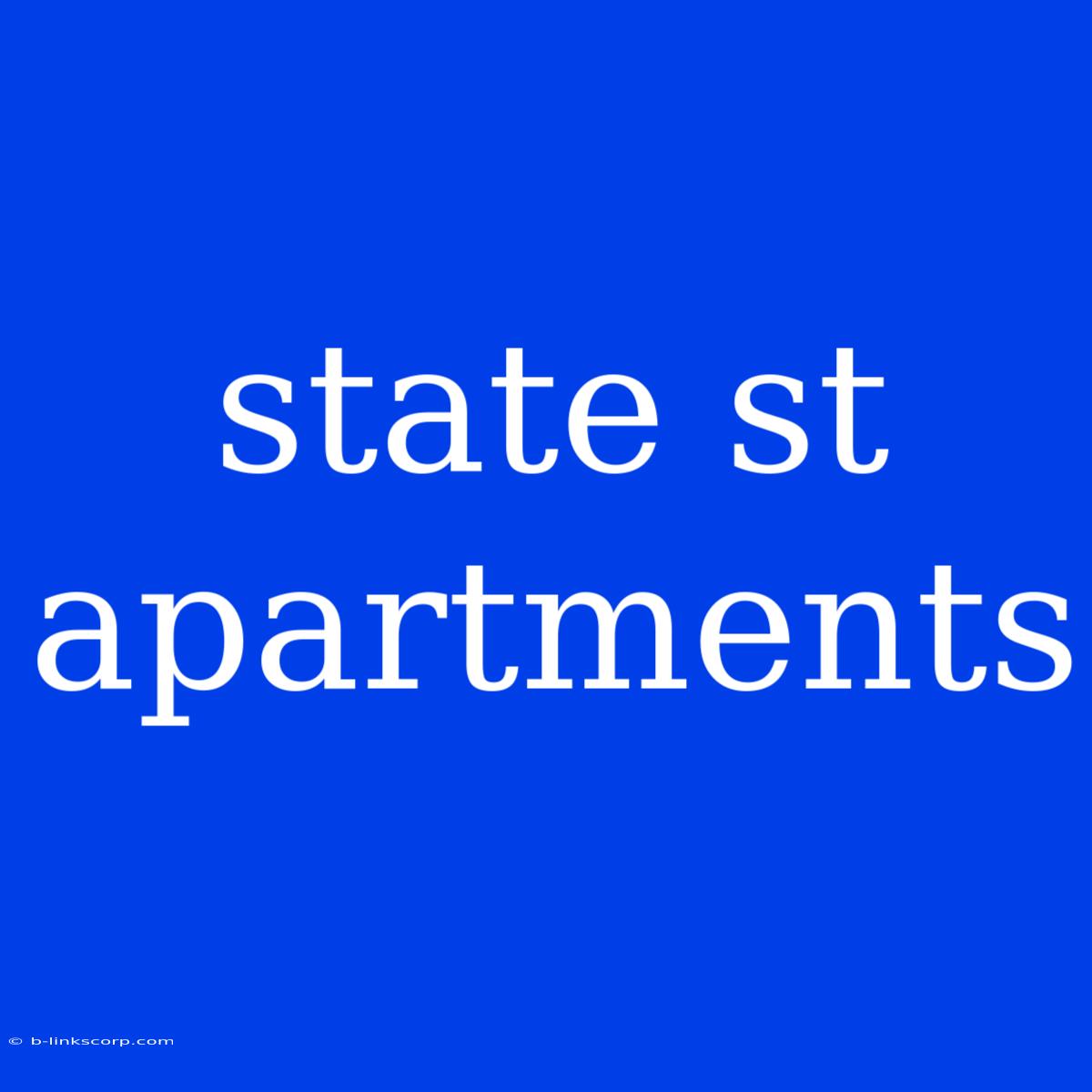 State St Apartments