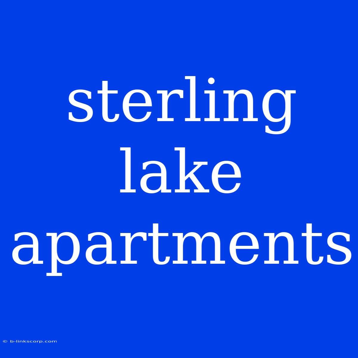 Sterling Lake Apartments