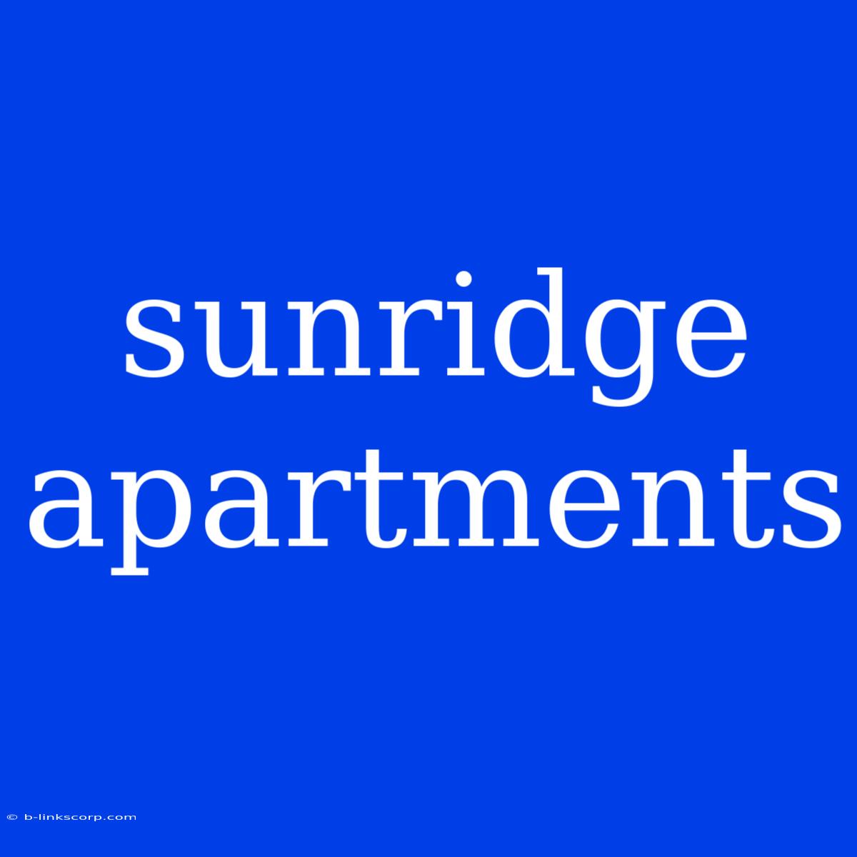 Sunridge Apartments