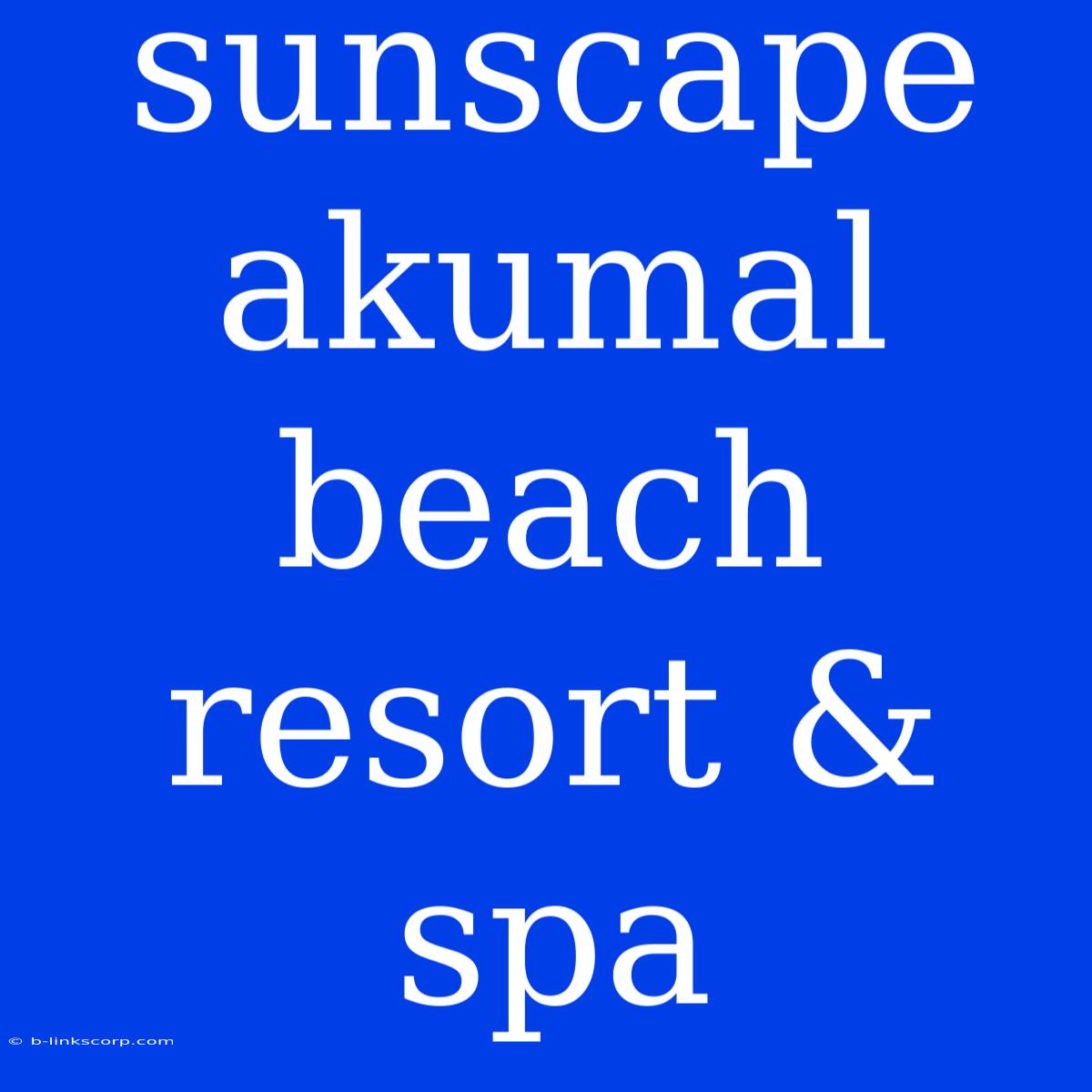 Sunscape Akumal Beach Resort & Spa