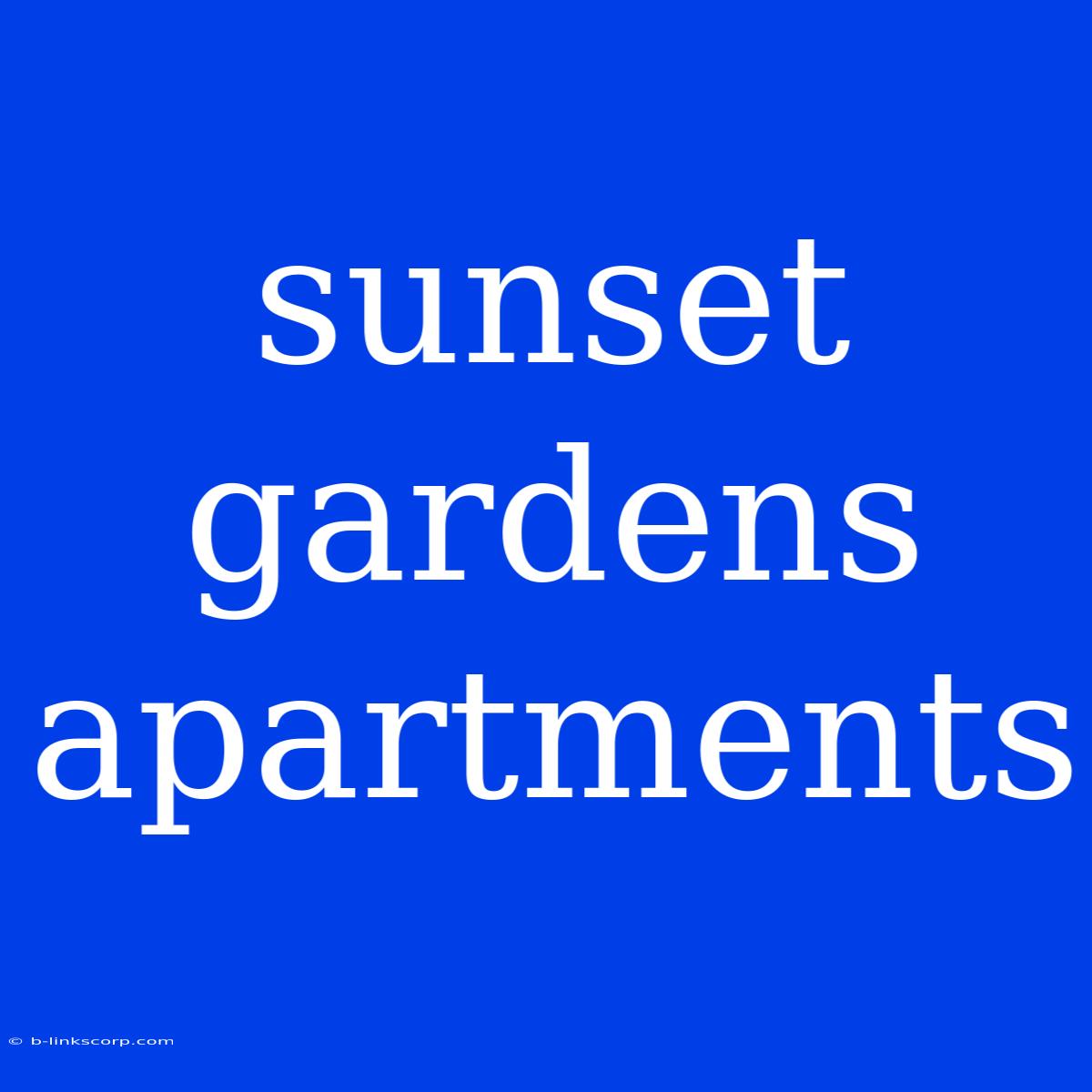 Sunset Gardens Apartments