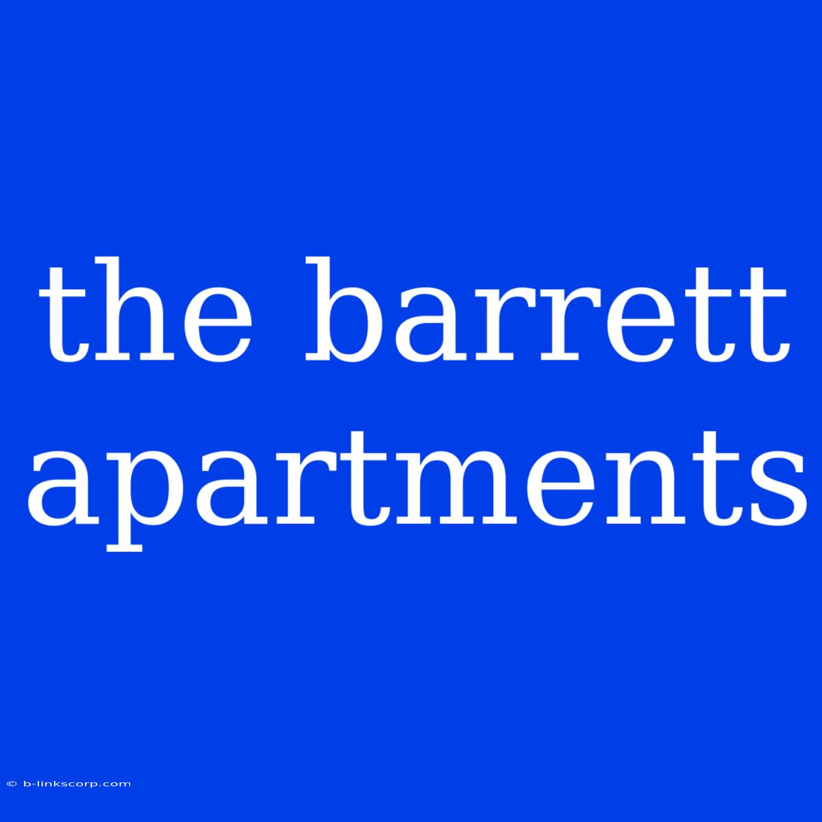 The Barrett Apartments