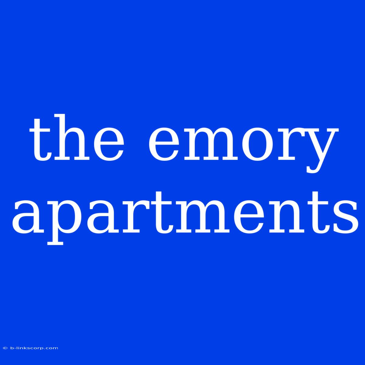 The Emory Apartments