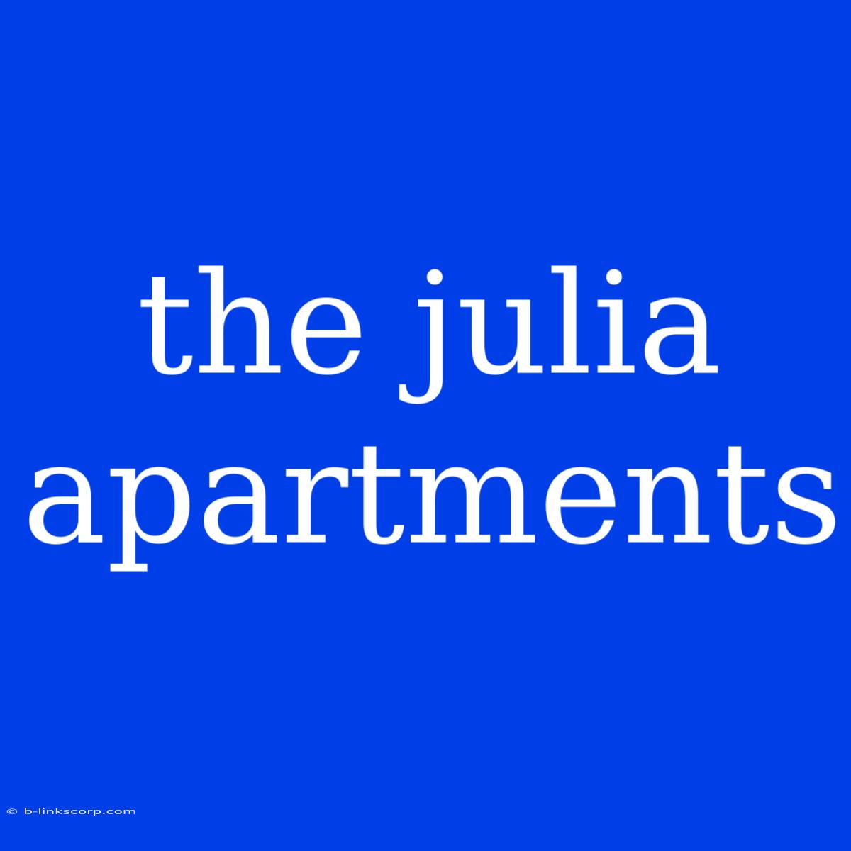 The Julia Apartments