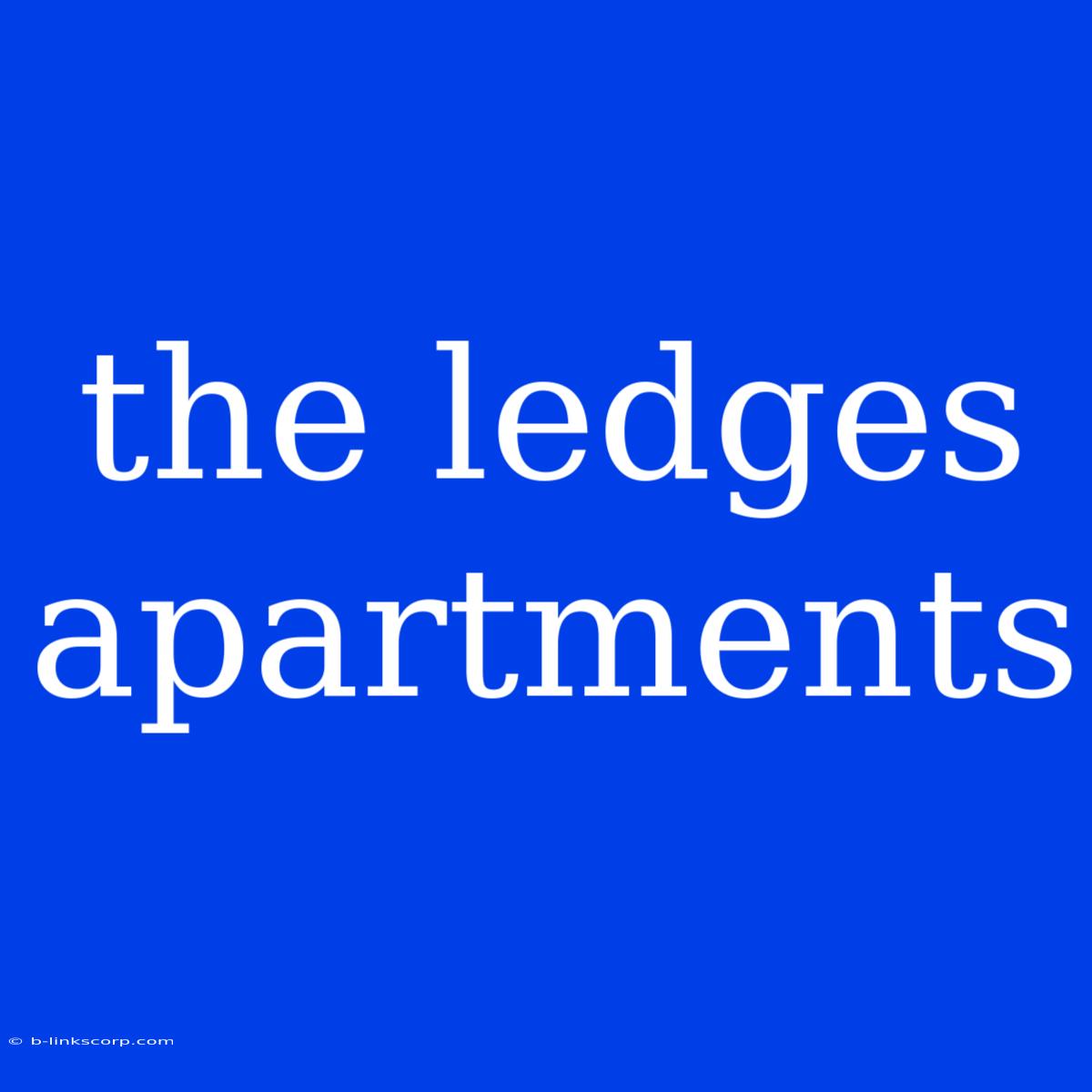 The Ledges Apartments