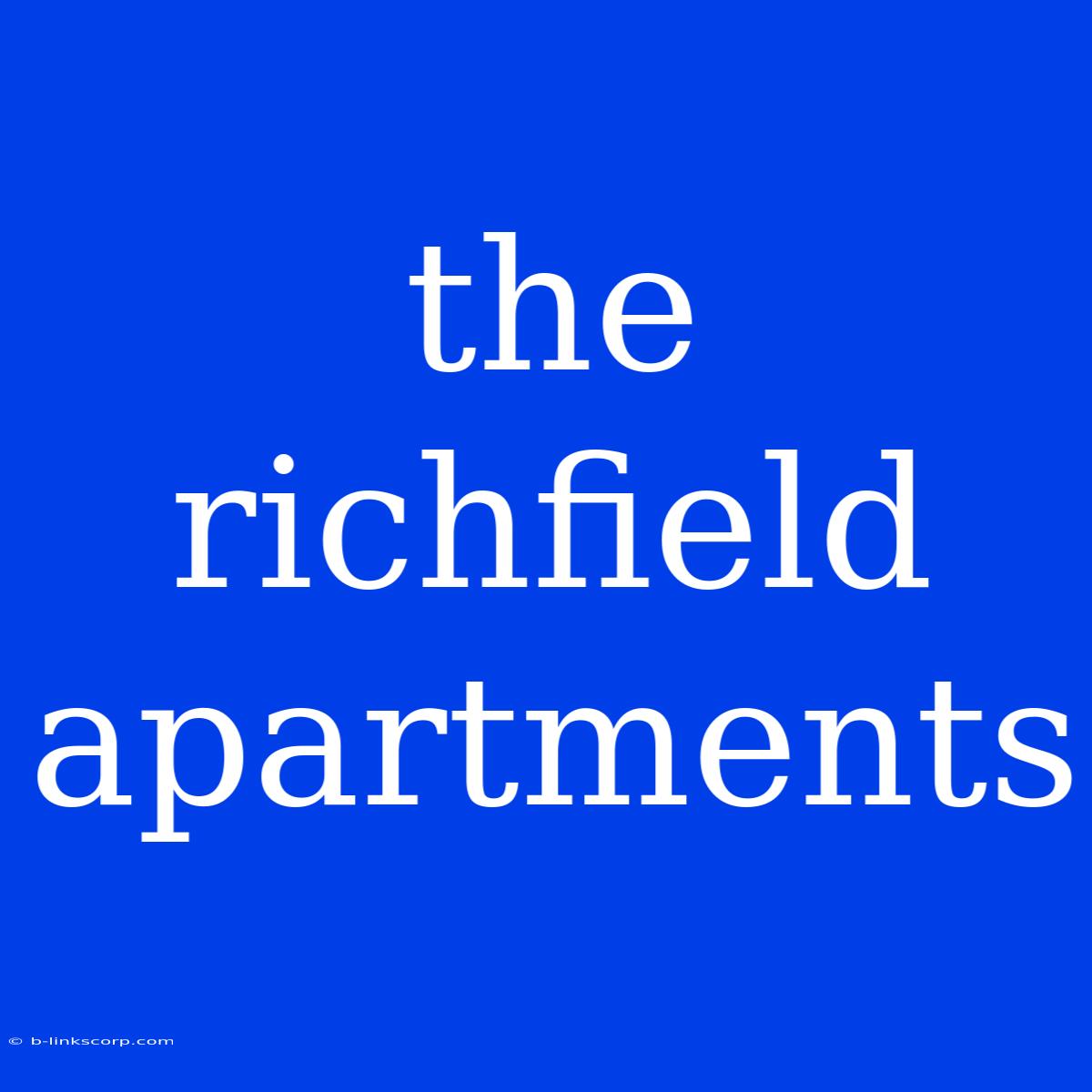 The Richfield Apartments