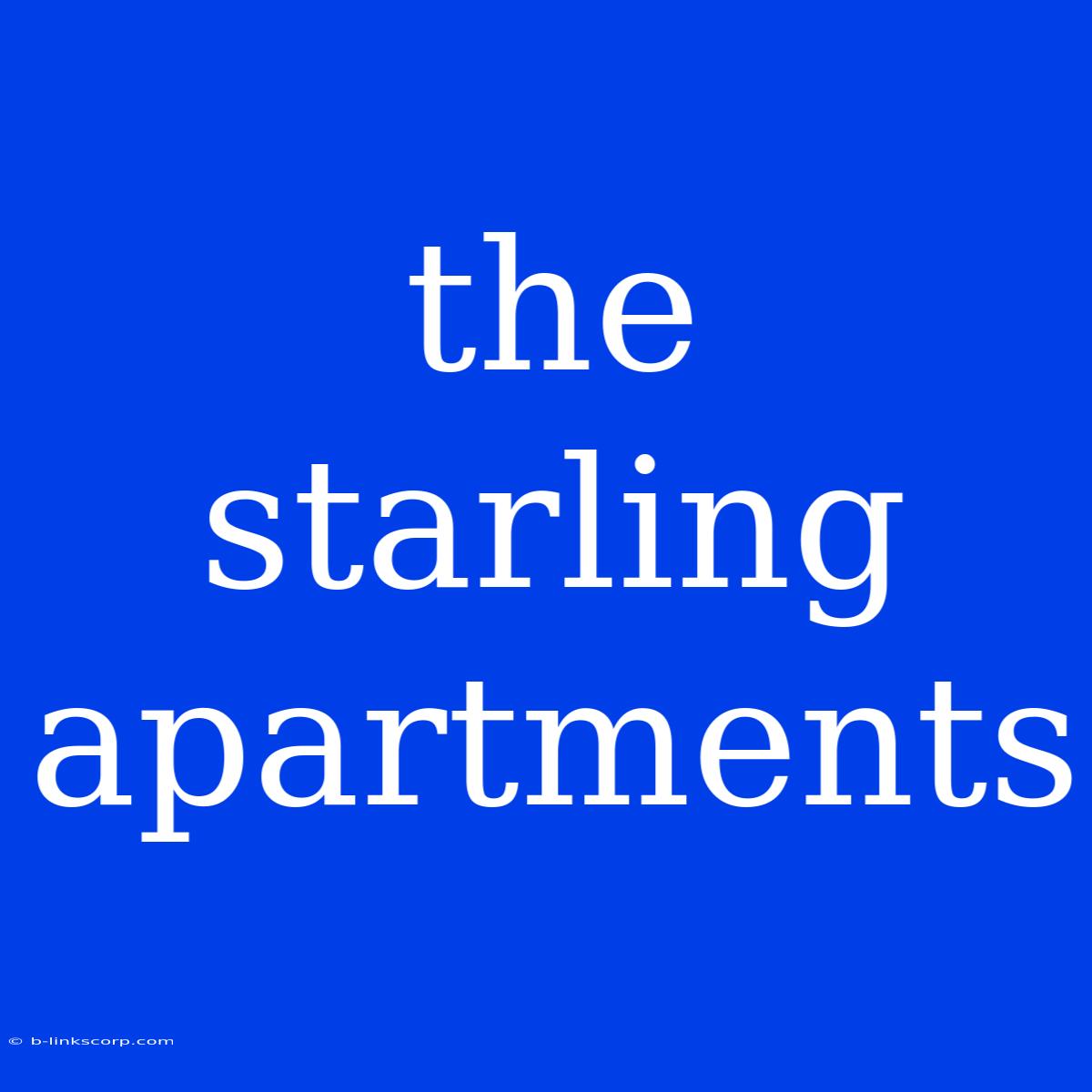 The Starling Apartments