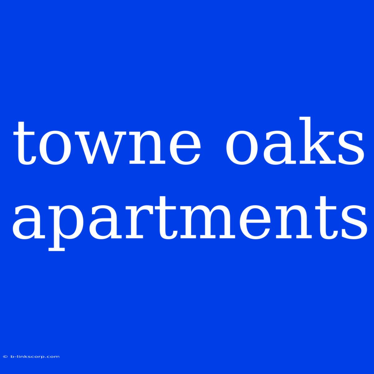 Towne Oaks Apartments