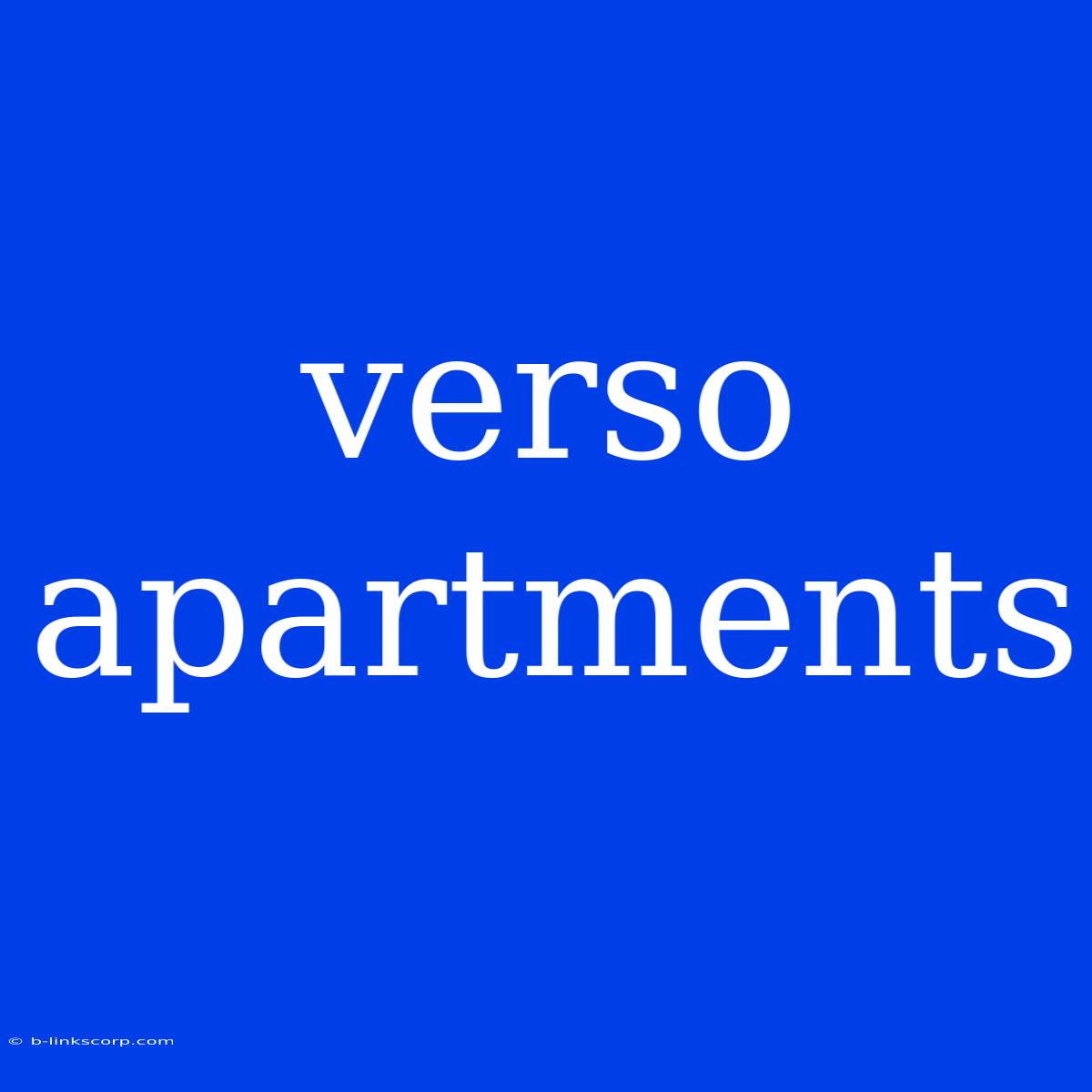 Verso Apartments