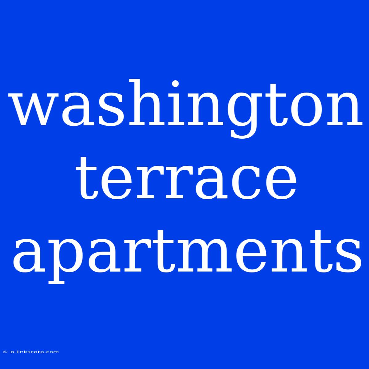 Washington Terrace Apartments