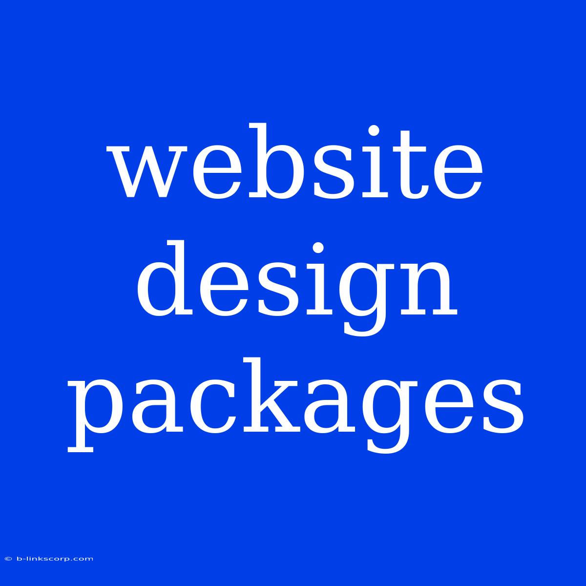 Website Design Packages