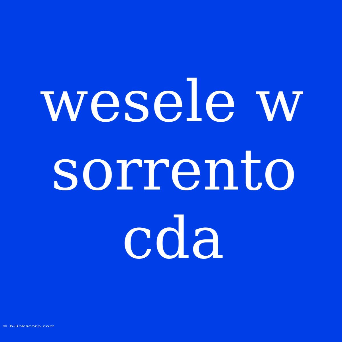 Wesele W Sorrento Cda