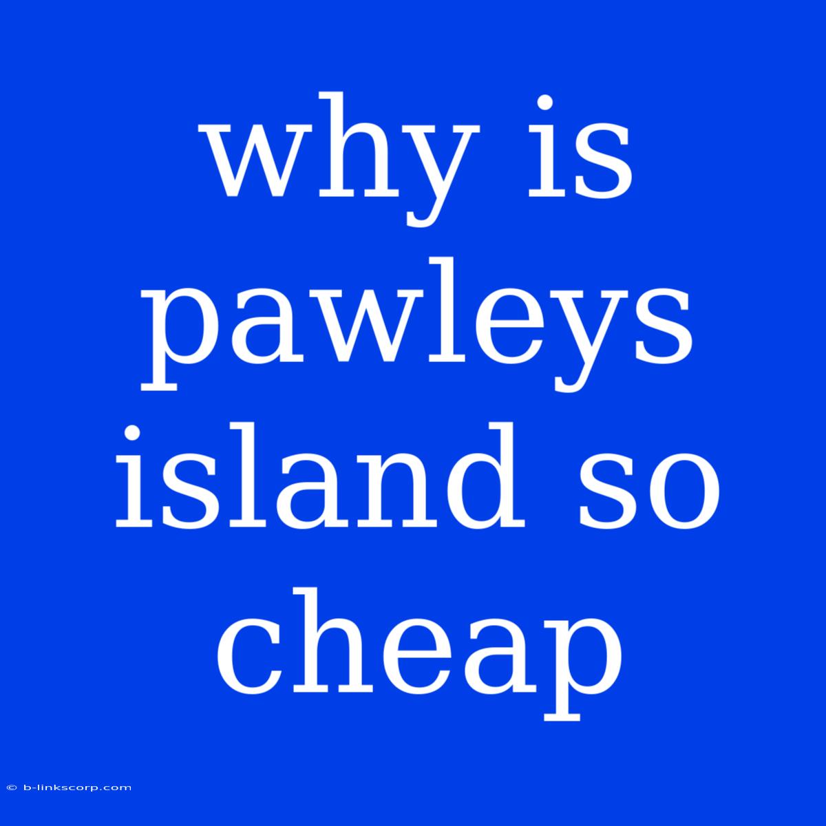 Why Is Pawleys Island So Cheap