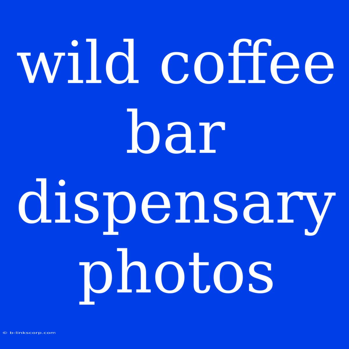 Wild Coffee Bar Dispensary Photos